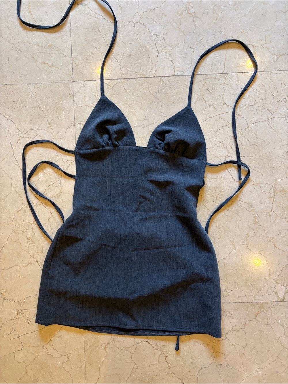 Edikted Black Strappy Mini Dress